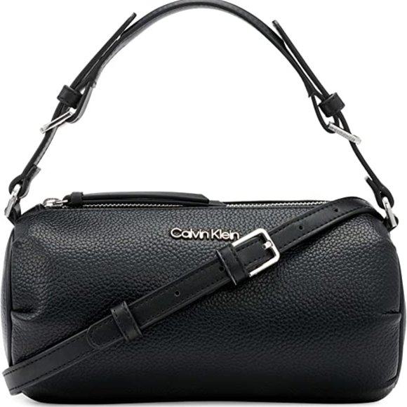 Calvin Klein Leather Two Way Bag - Leather Crossbody or Leather Handbag - Picture 2 of 16